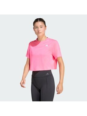 adidas Pink Cropped Athletic Tee